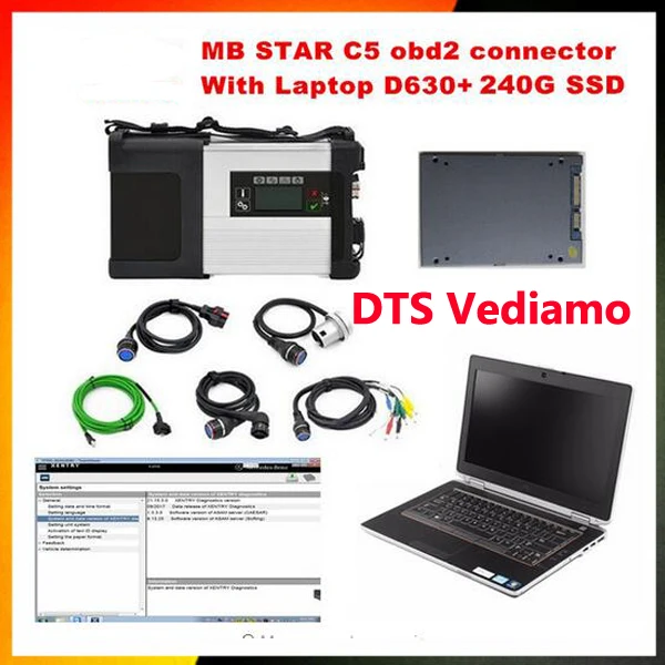 

2019 Wifi MB Star C5 SD Connect for benz for car & truck with latest software DTS 2019 05 ssd with d630 full set ready to work