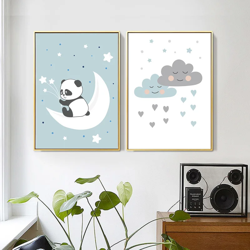 

3 pcs Animal Carton Canvas Print Pictures on Demand Wall Decro Painting on Canvas Room Decoration Posters Unframed