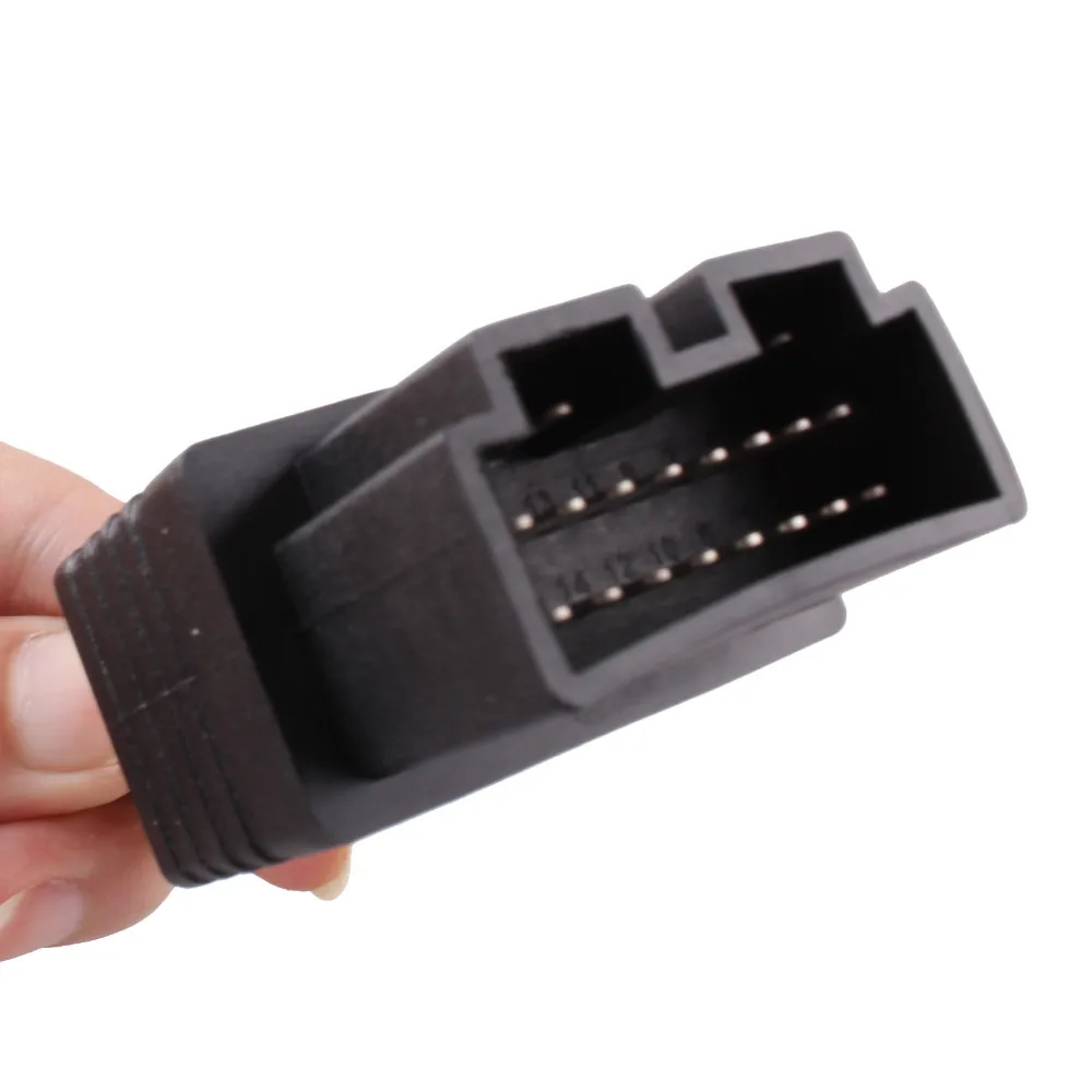 Новая замена 20-контактный до 16-контактный OBD2 OBDII Автомобильный диагностический адаптер конвертер Соединительный кабель для KIA черного цвета
