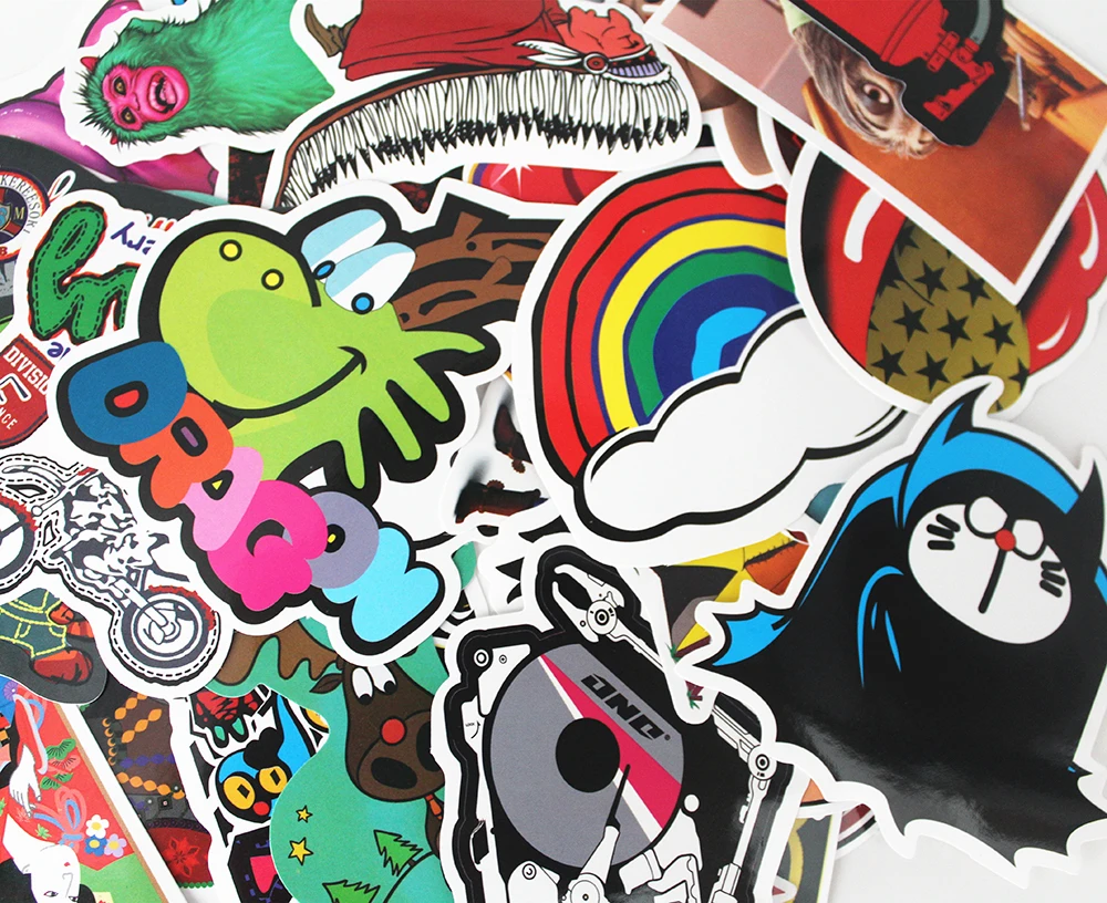 HOT Penjualan 200 Pcs Stiker Gaya Campuran Lucu Kartun Decal Kulkas