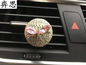 

Color butterfly diamond ball Car styling Ornament Dragonfly Air refreshing agent for air conditioner car Perfumes 100 Original