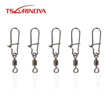 TSURINOYA 20 шт. 7#10# Нержавеющая сталь Рыбалка Разъем булавки подшипник Rolling поворотный Детская безопасность защелки рыболовный крючок приманки снасти