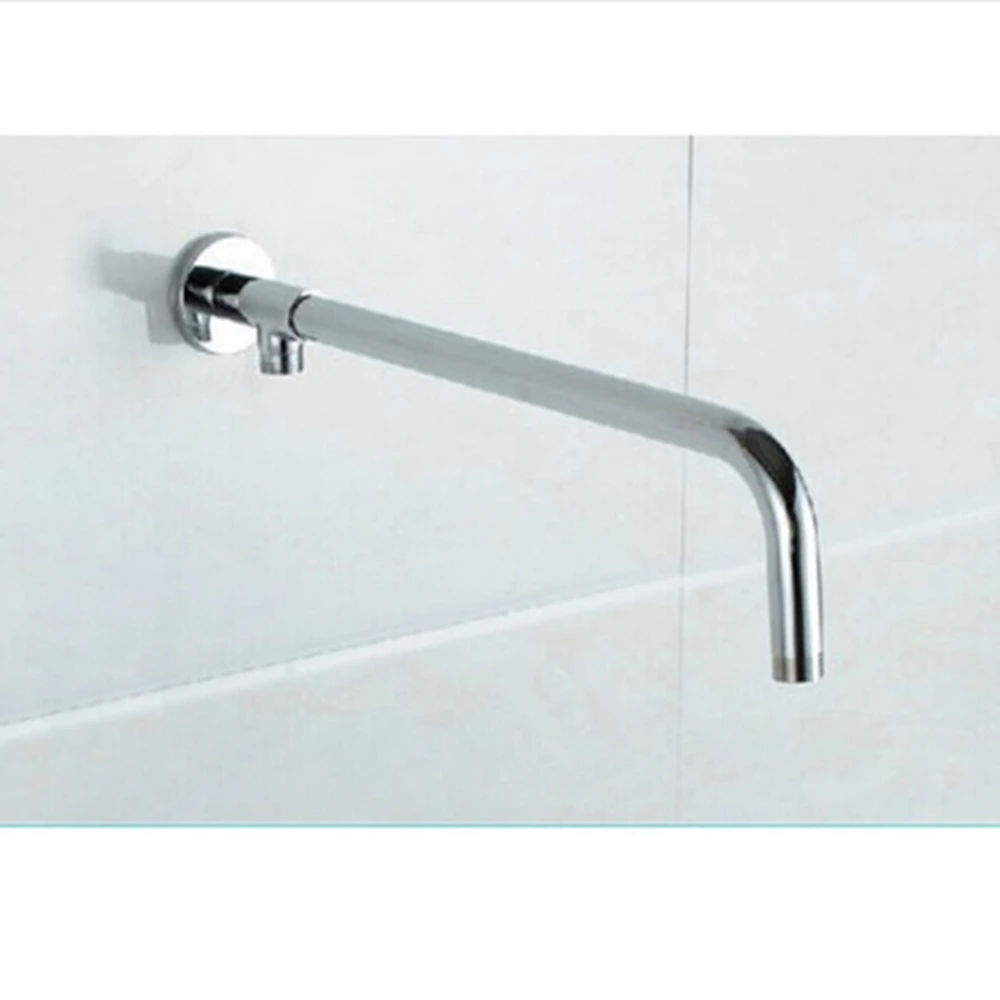 Free Shipping Chrome Polish Wall Mounted Round Style Bathroom Shower Arm Shower Replacement Bar