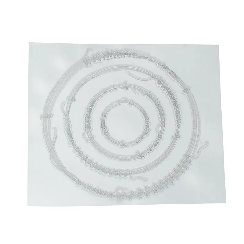 

KiWarm Sewing Circle Transparent Clear Silicone Rubber Stamp Seal for DIY Paper Card Scrapbooking Photo Album Hand Account Decor