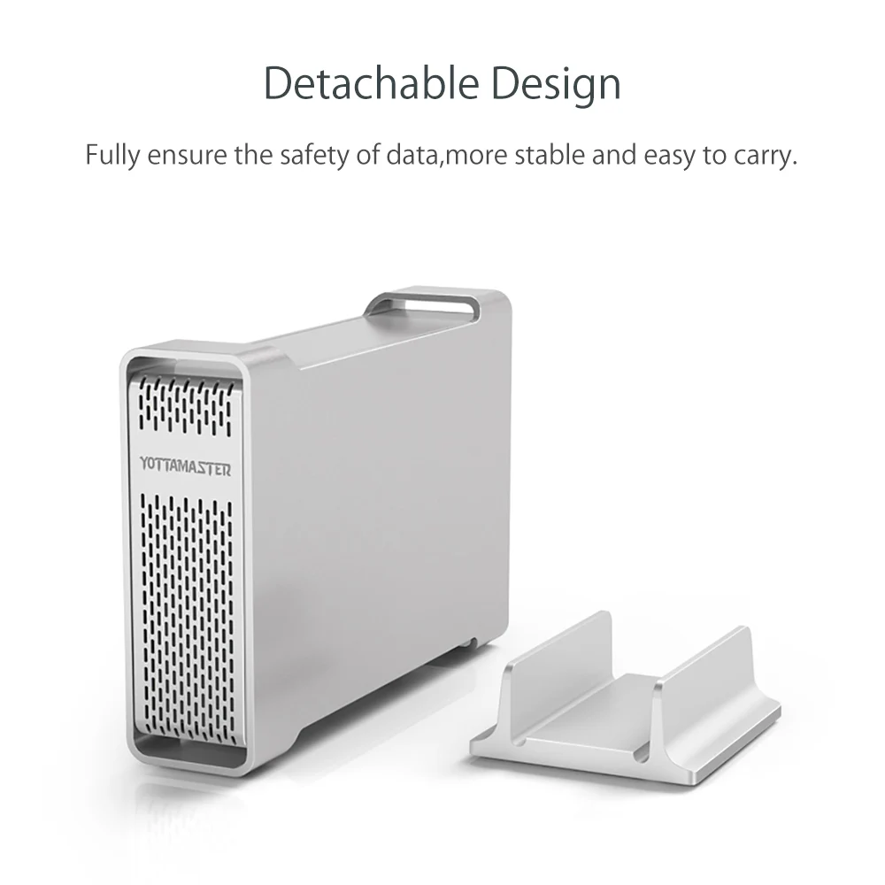  Yottamaster D35 de alta gama HDD Enclosure tipo C a SATA Single Bay externo HDD Case estación de ac