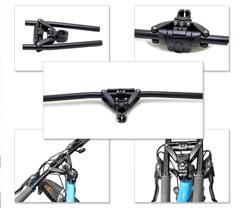 Ergotec Original Folding Bike Guidão Mountain Bike Guidão Dobrável Viagem Guiador Dobra