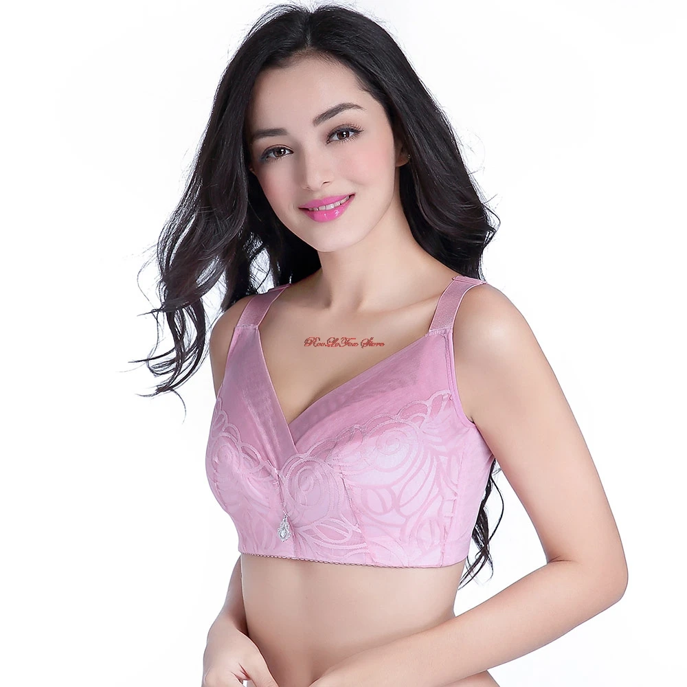 bras for women minimizer wireless bra plus size underwear bh full cup lace bralette brassiere sexy big size lingerie 95