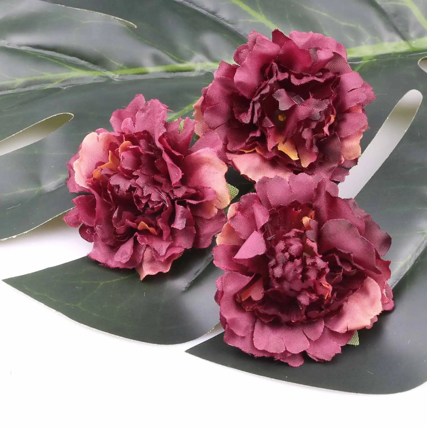 Burgundy Flower heads bulk Crafts Silk Artificial Peony Flower Head for Garden Wedding Decoration Brooch Fake Flowers 20pcs 6cm Burgundy Flower heads bulk Crafts Silk Artificial Peony Flower Head for Garden Wedding Decoration Brooch Fake Flowers 20pcs 6cm