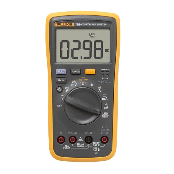 Original Fluke 15B+ /Fluke 17B+/Fluke 18B+/Fluke12E+ Auto Digital Range Multimeter DMM AC/DC/Diode/R/C Voltage Current Tester