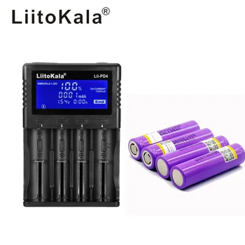 

1 pcs LiitoKala lii-PD4 LCD 3.7v 18650 21700 Battery Charger + Battery 4pcs18650 2600 mah M26 safe battery power for ecig / sco