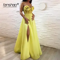 2019 вечернее платье для мусульманских женщин с открытыми плечами Аппликация из бисера с разрезом vestidos de festa Дубай Саудовская арабское