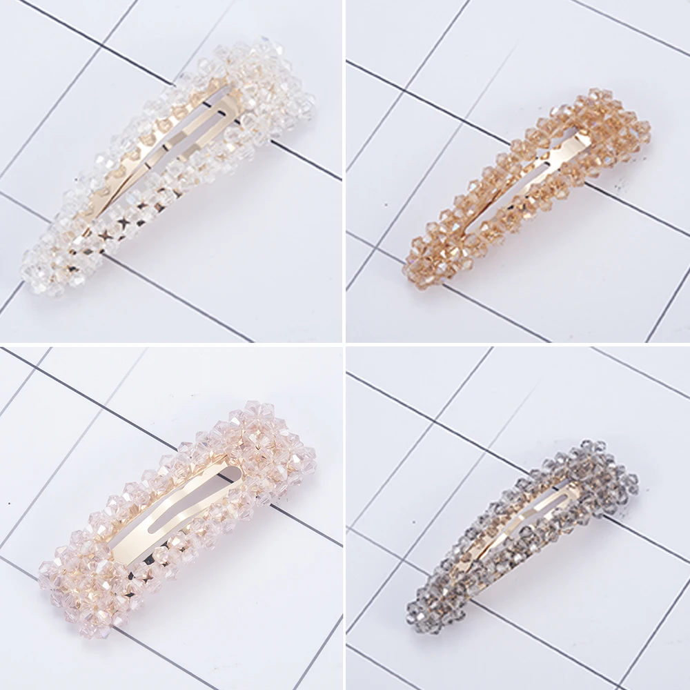 New Rhinestone Hair Pins Hair Clip Hair Comb Bobby Pin Barrette Hairpin Headdress Women Crystal Wedding Party Hair Jewelry Gift