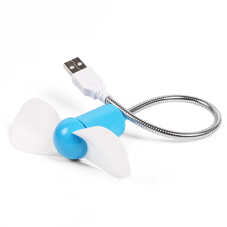 USB мини-вентилятор ноутбук Настольный вентилятор охлаждения кулер пластик легко носить с собой Кондиционер техника для компьютера и power Bank - Цвет: Синий