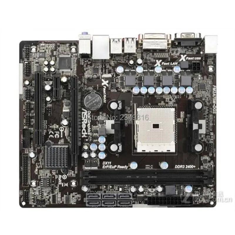 For Asrock Fm2a75m Dgs Original Used Desktop Motherboard 5 Socket Fm2 Sata3 Usb3 0 Motherboards Aliexpress