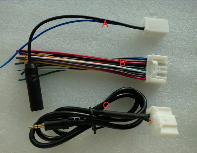 

FREE SHIPPING 3.5MM Aux Audio Cable Adapter Plug Wire Harness Female CD Tail Tower Wiring Harness CABLES for Toyota Corolla