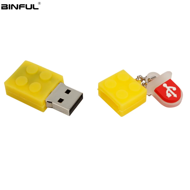 Мини мультфильм строительные блоки Usb флэш-накопитель 32 Гб 64 Гб 128 ГБ Usb 2,0 ручка-накопитель Высокое качество Thumbdrive Флешка подарок для мальчика U диск