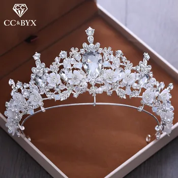 

CC tiaras and crowns luxury engagement wedding hair accessories for bride queen pageant fine jewelry shine rhinestone gift XY258