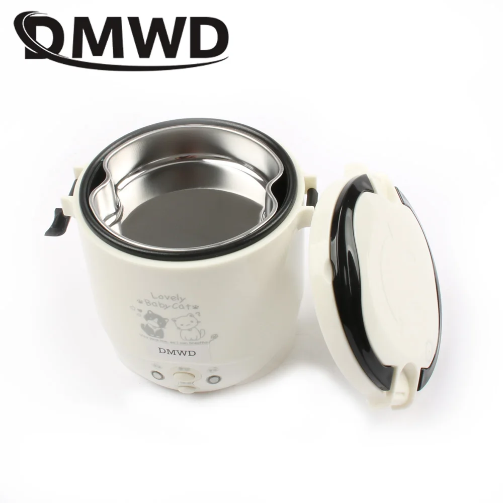 Мини рисоварка DMWD 1 л портативный Электрический Ланч бокс шкаф для разогрева