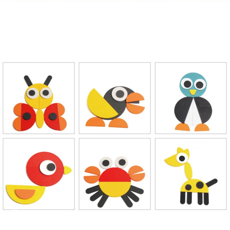 puzzle jigsaw wooden magnetic education cartoon animals 3d children education cartoon