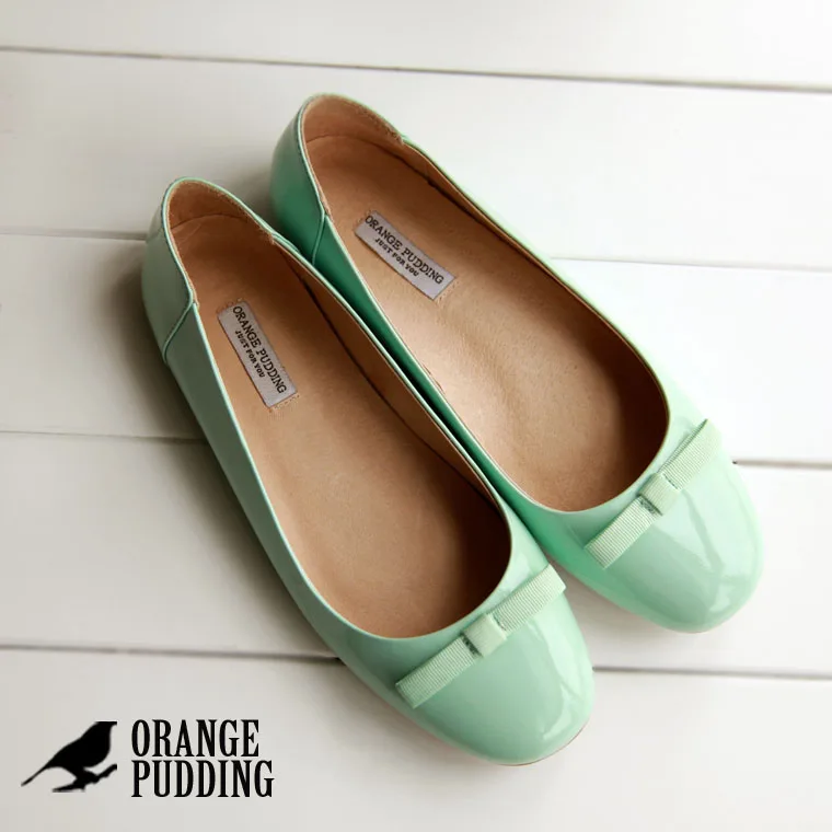mint green flat shoes