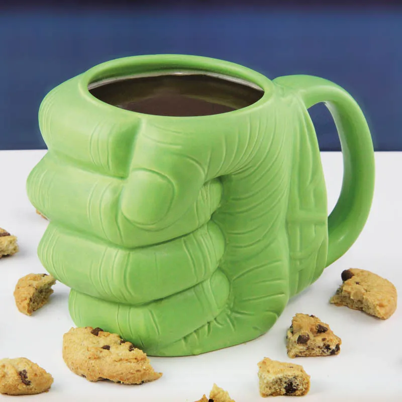 

Hulk's fist funny ceramic mug, creative, weird coffee mug, new fancy couple's birthday present tazas de ceramica creativas