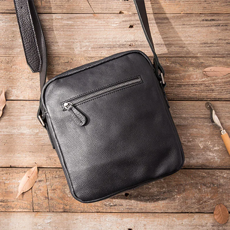 AETOO Vintage suede leather men's messenger bag leather shoulder bag casual small back bag