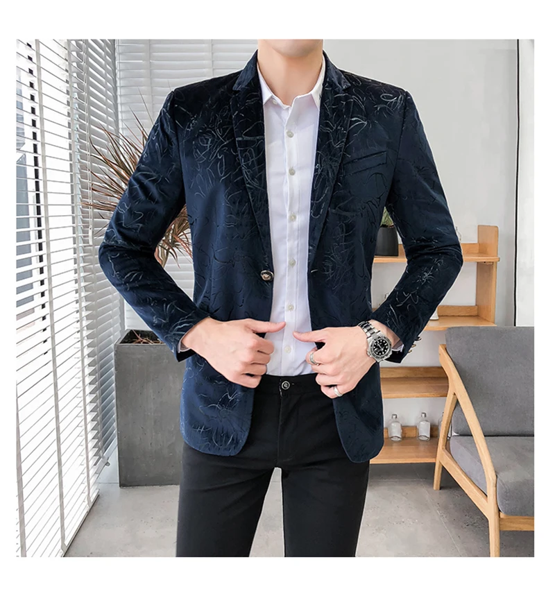 Blazer Masculino Slim Fit Casual Blazers Men Suits Wedding Blazer For Men  (6)