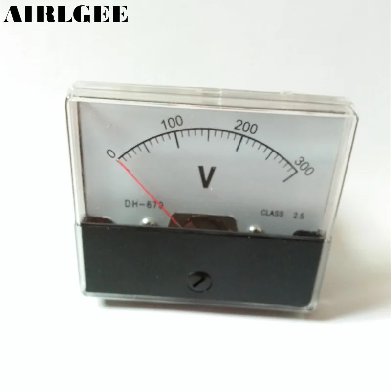 Стандартный Вольтметр 0 300 В постоянного тока с аналоговой панелью|analog panel|panel meter