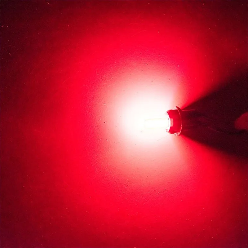 10 шт. T10 W5W силиконовый чехол 12 чипов COB светодиодный автомобильный клиновидный для салона купольный светильник для чтения Авто парковочные лампы поворотные боковые лампы DC12V - Испускаемый цвет: Красный