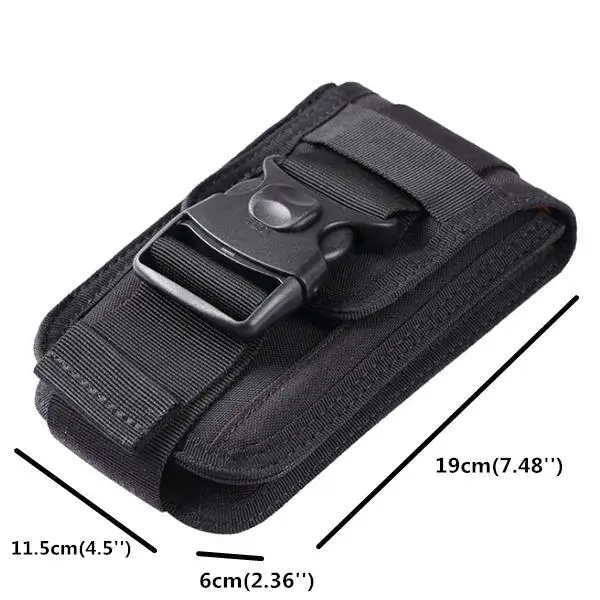 Men Tactical Molle Pouch Outdoor EDC Utility Gadget Belt Waist Bag with 6 Inch Cell Phone Holder 