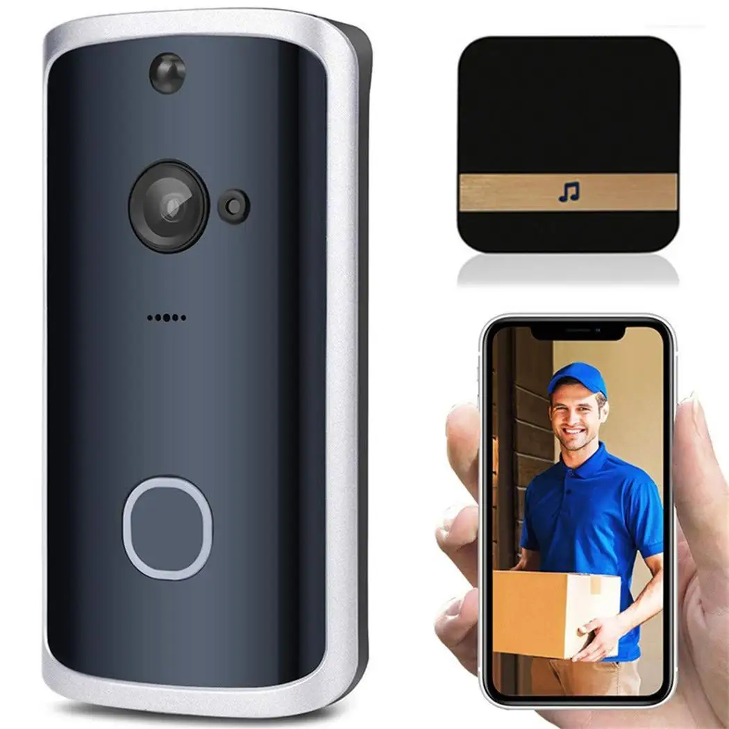 

Low Power Intelligent Wifi Voice Intercom Doorbell Home 720P Monitoring Doorbell 8-32GB Storage Card 2.4GHz