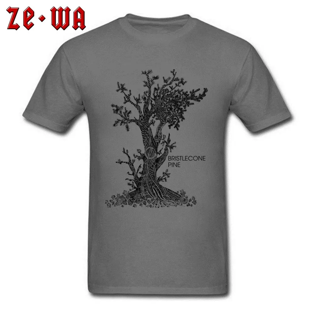 Bristlecone Pine Sketch Design T-Shirt for Boys 100% Cotton Fabric Mother Day Tops Shirt Sweatshirts High Quality Round Neck Bristlecone Pine Sketch carbon