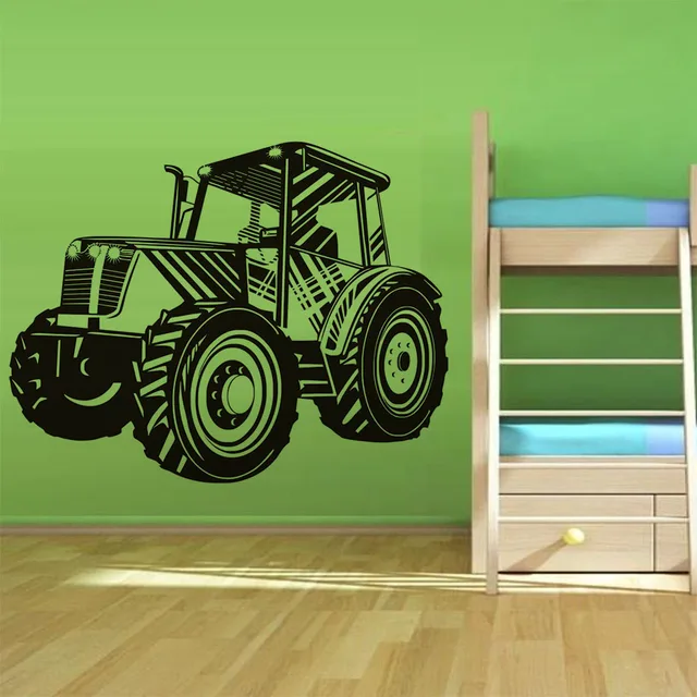 Boys Bedroom Decor Decals Fashion Tractor Wall Sticker Home Boys Bedroom Decor Decals Fashion Tractor Wall Sticker Home Decorative Vinyl Removable Car Decal Nursery