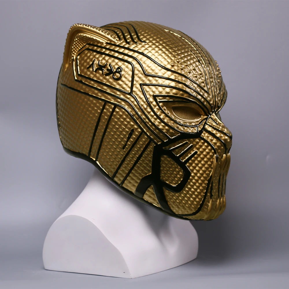 2018 Black Panther Helmet Infinity War Gold Black Panther Superhero Helmet Props (8)