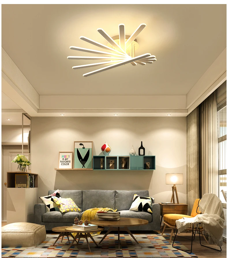 Sector nueva llegada LED luces de techo para sala de estar dormitorio iluminación AC85-265V montado en la superficie lámpara de techo accesorios