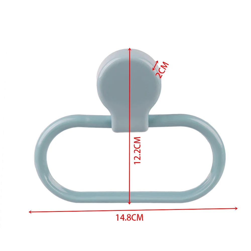 Высокое качество 1 шт. практичный не Дырокол пластиковые полотенца кольцо для ванной кухонный настенный вешалка для полотенец