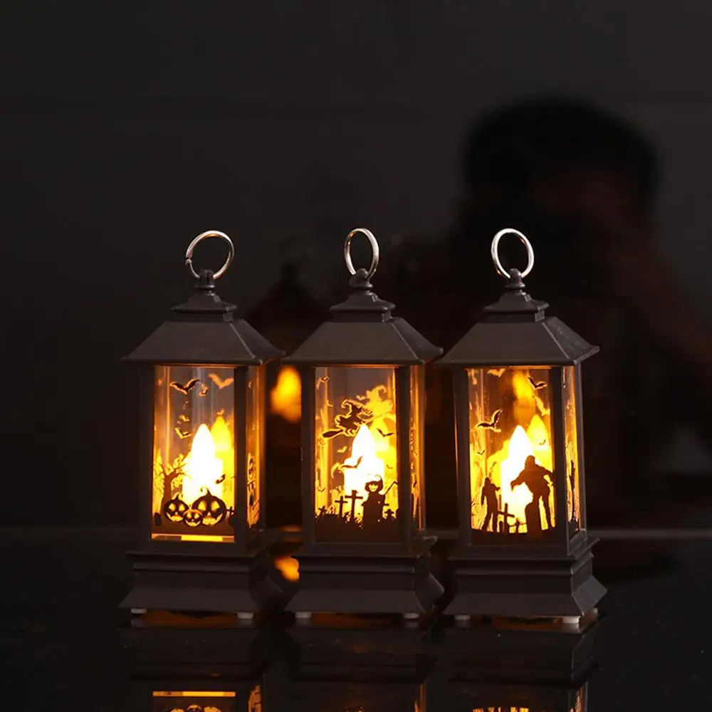 

LED Halloween Candle, LED Tea light Candles Cages Printing Candlestick for Halloween Decoration