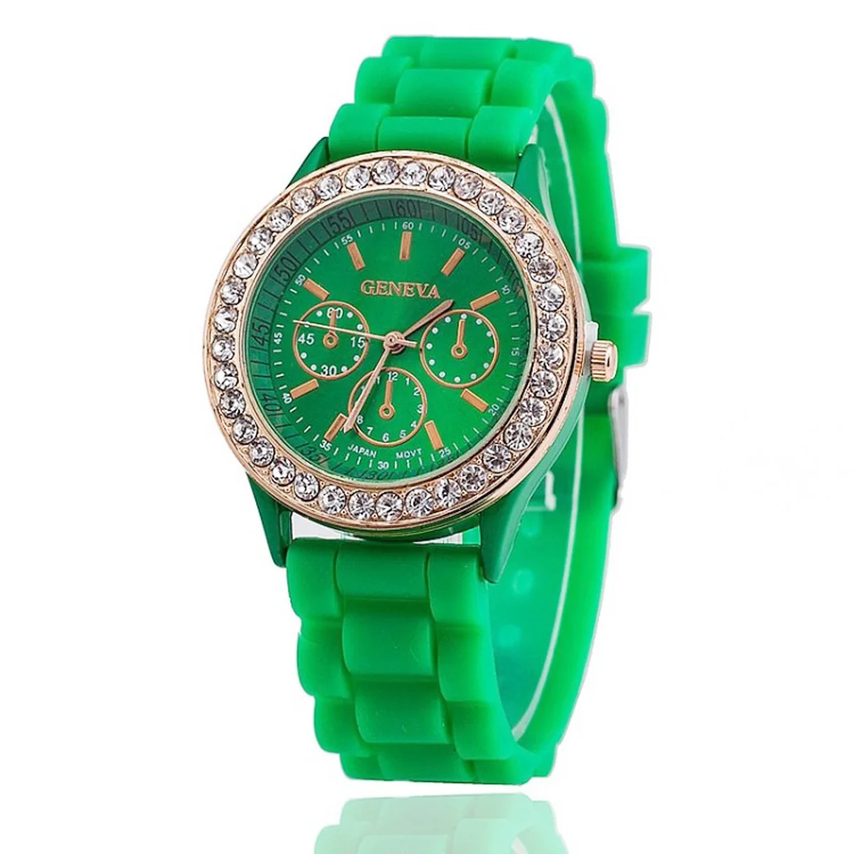 Geneva Casual Watch Women Crystal Dress Watch 2017 Quartz men Silicone watches Unisex Wristwatch Sports watch relogio feminino