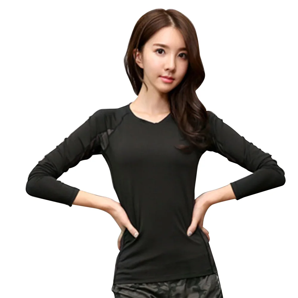 Спортивная рубашка для фитнеса с внутренним слоем, быстросохнущая женская футболка с длинными рукавами, топ для бега в тренажерном зале, женская футболка, тренировочная одежда для тренировок, рубашка для йоги