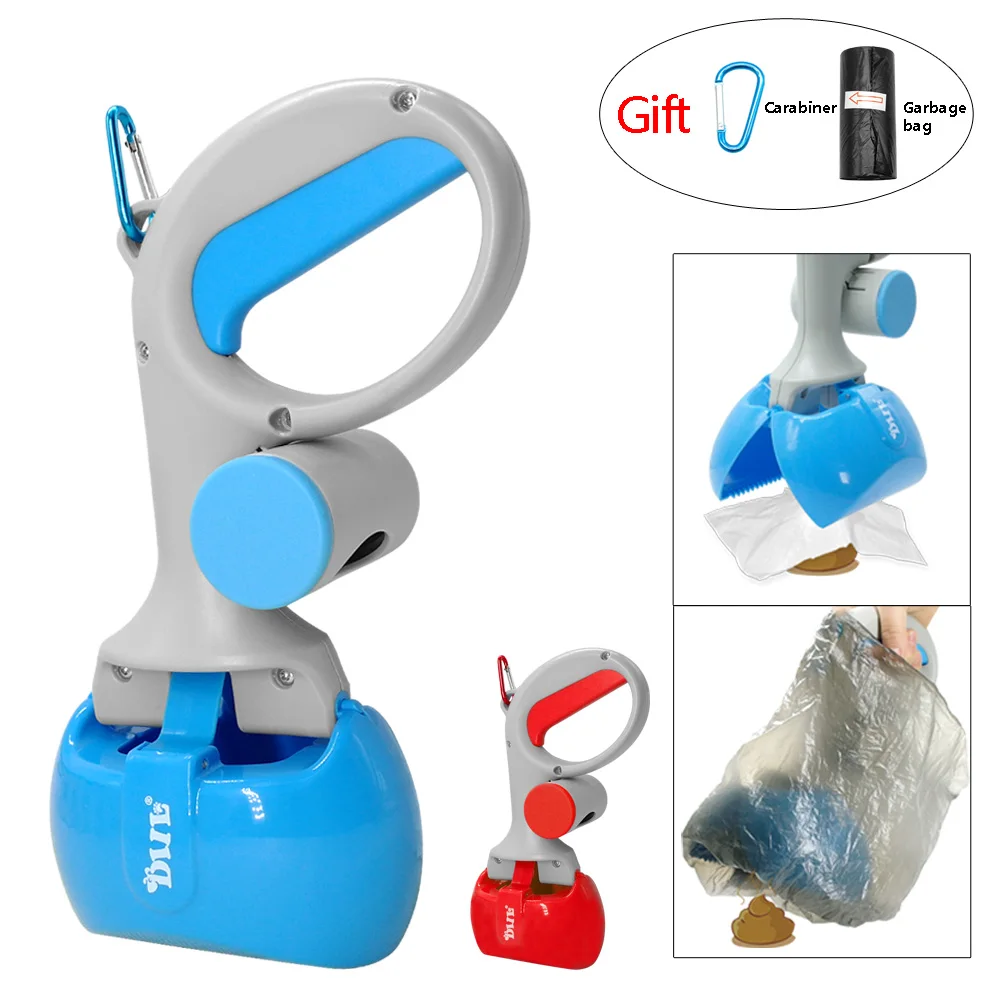 

Dog Pooper Scooper Dog Waste Bag Holder Pet Waste Scoop Portable Pickup Remover For Outdoor Cleaning with free Dog Poop Bags