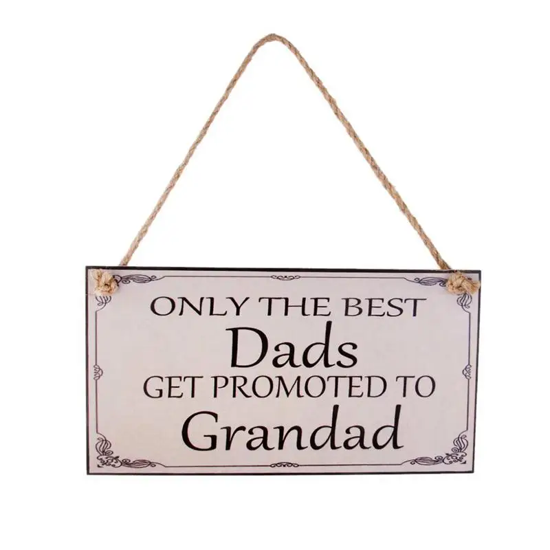 

Dads Get Promoted To Grandad Birthday Fathers Day Gift Wall Plaque Sign Birthday Party Supplies Photobooth