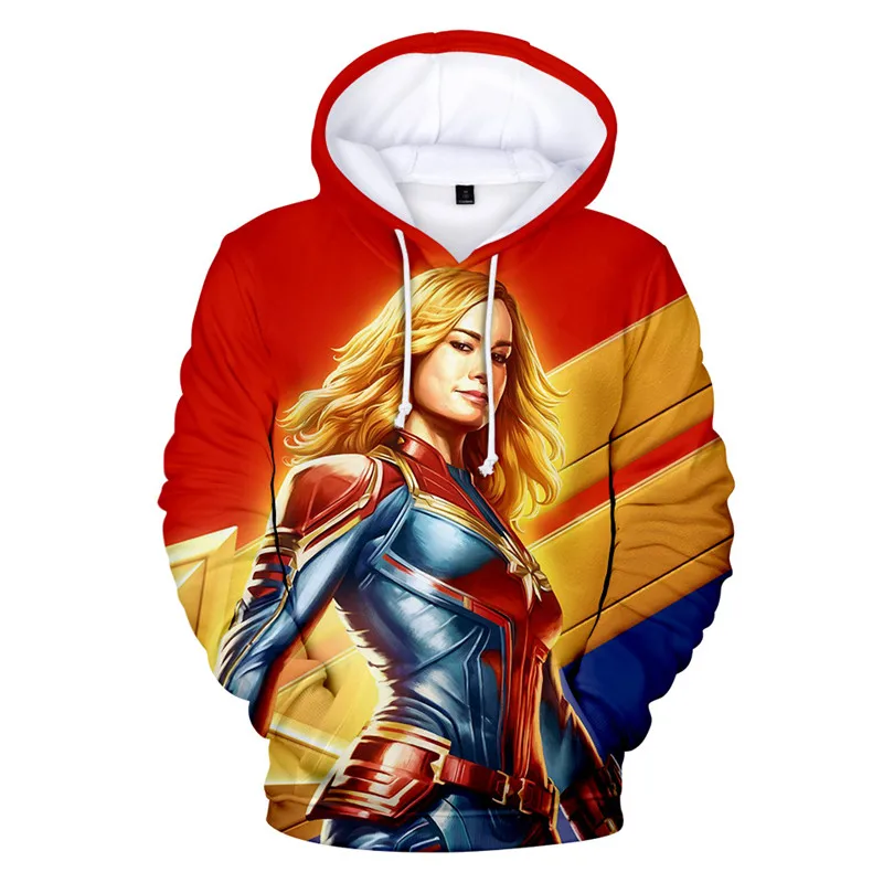 Carol Danvers 3D костюм капитана Марвел из фильма мужская куртка для мужчин/wo для мужчин Косплей уличная Толстовка для мужчин/женщин толстовка с капюшоном