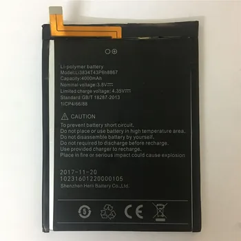 

For UMI SUPER Battery 4000mAh Li3834T43P6H8867 Batterie Bateria Accumulator