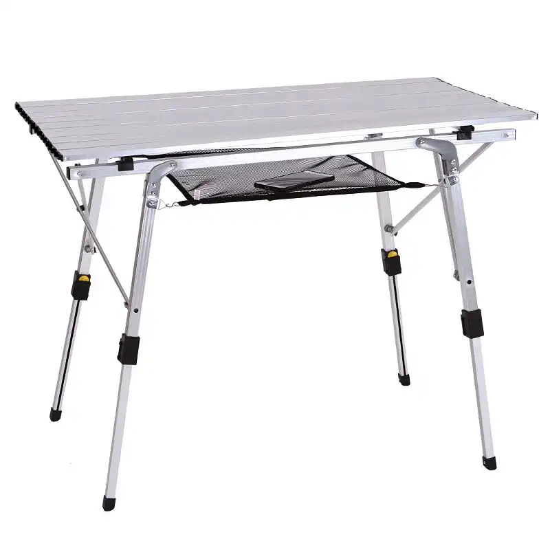 Height Adjustable Aluminum Folding Table Portable Outdoor Camping Dining Table