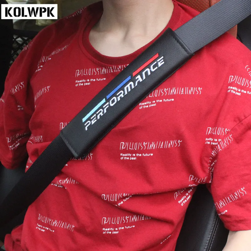 2pcs Car Styling Carbon Fiber Safety Seat Belt Cover Shoulder Pad for