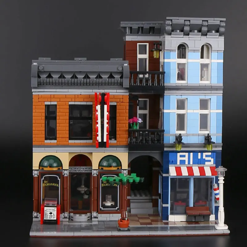 

IN STOCK LELE 30008 15011 Detective office Street View Series Building Blocks 2262Pcs Compatible With 10246