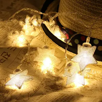 

5M Battery Operated LED String Light 40-LED Metal Star String Fairy Light For Festival Halloween Christmas Party Wedding