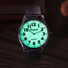 Новинка, Топ бренд, мужские, мужские, гибкие, эластичный ремешок, светящиеся, стрелки, лицо, часы, модные, нержавеющая сталь, электронные наручные часы