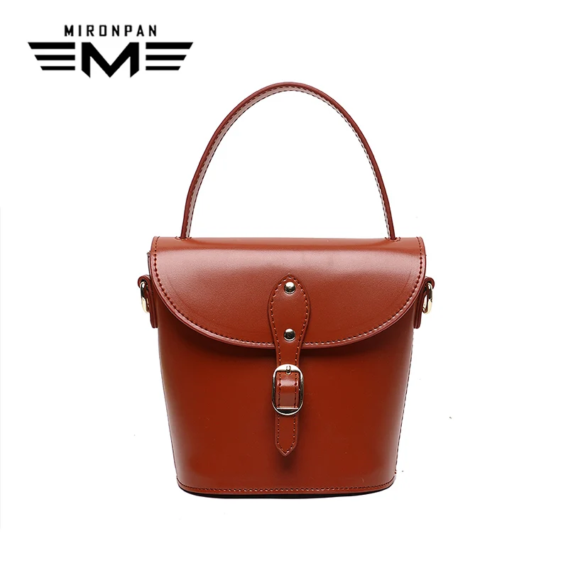 

MIRONPAN Women'S Handbags Ladies Genuine Leather Casual Fashion Bag Small Bucket Famale Business Women'S Handbags