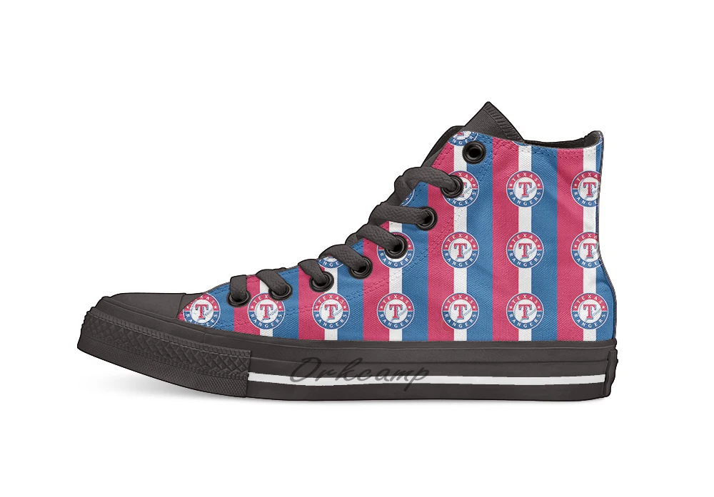 

Texas Rangers Baseball Element Baseball Element High Top Canvas Shoes Flat Casual Custom Unisex Sneaker Drop Shipping